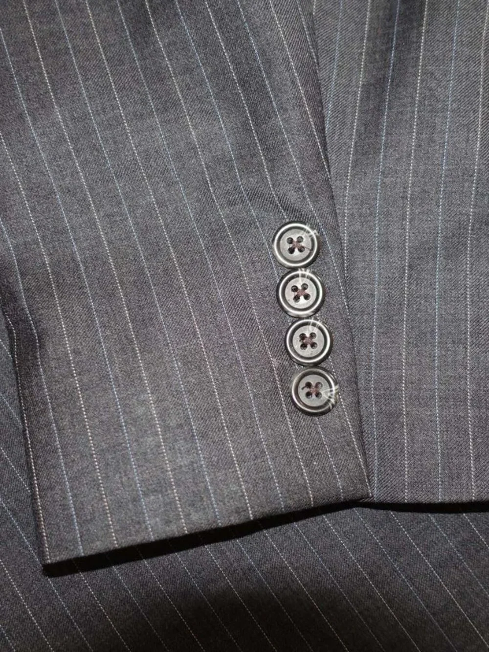 Lauren Ralph Lauren Men's 2 Button Suit Size 52 Regular 48 x 30 Charcoal Gray R - Picture 9 of 13